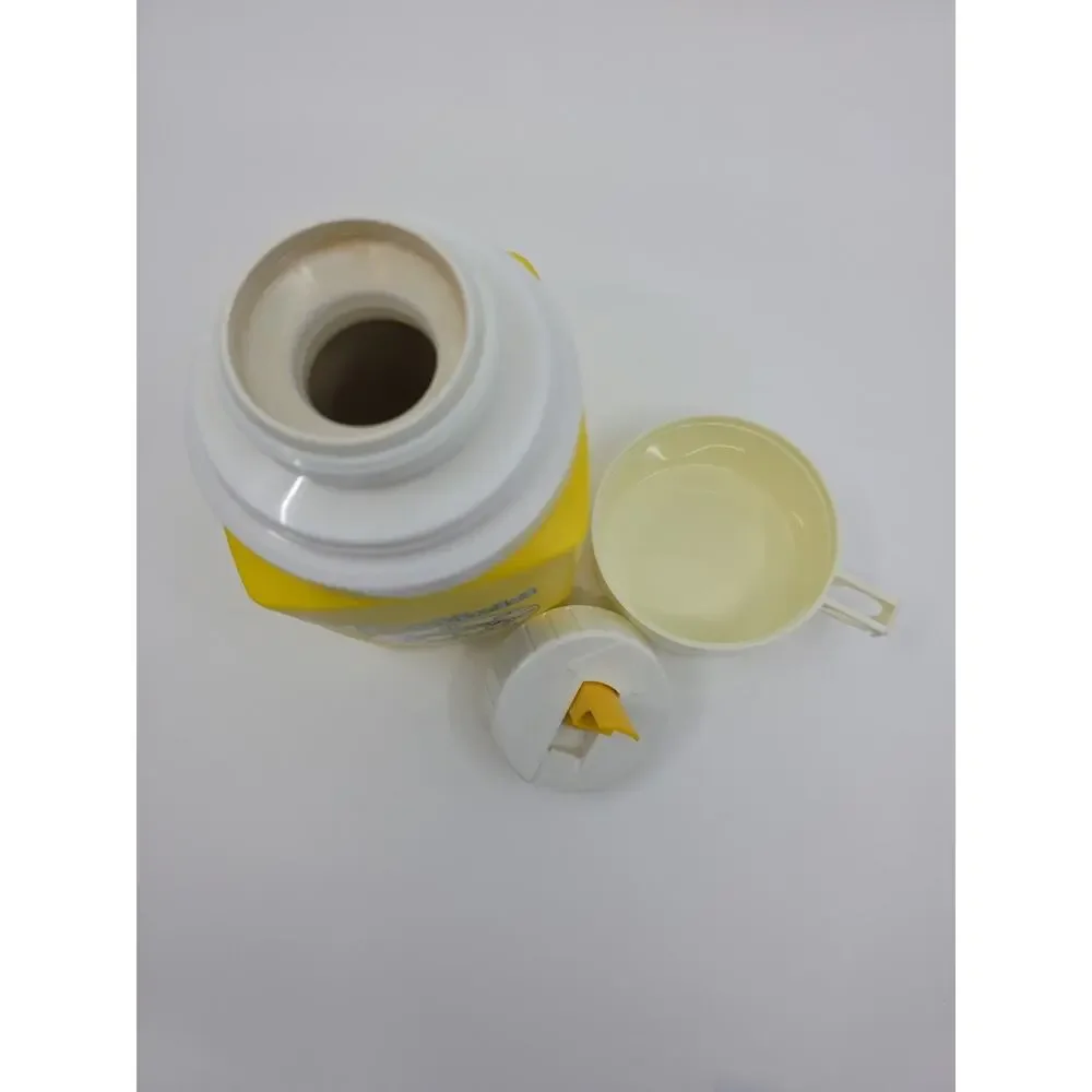 Vintage 1978 Garfield Yellow Thermos Sipper Clean Lid Stopper Cup COMPLETE